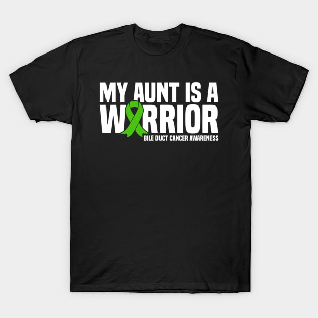 My Aunt Is A Warrior Bile Duct Cancer Awareness T-Shirt by ShariLambert